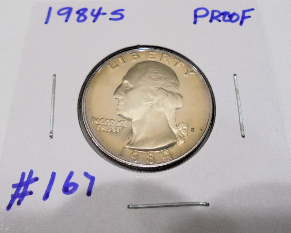 NICE 1984 s Proof Washington Quarter Deep Cameo # 167