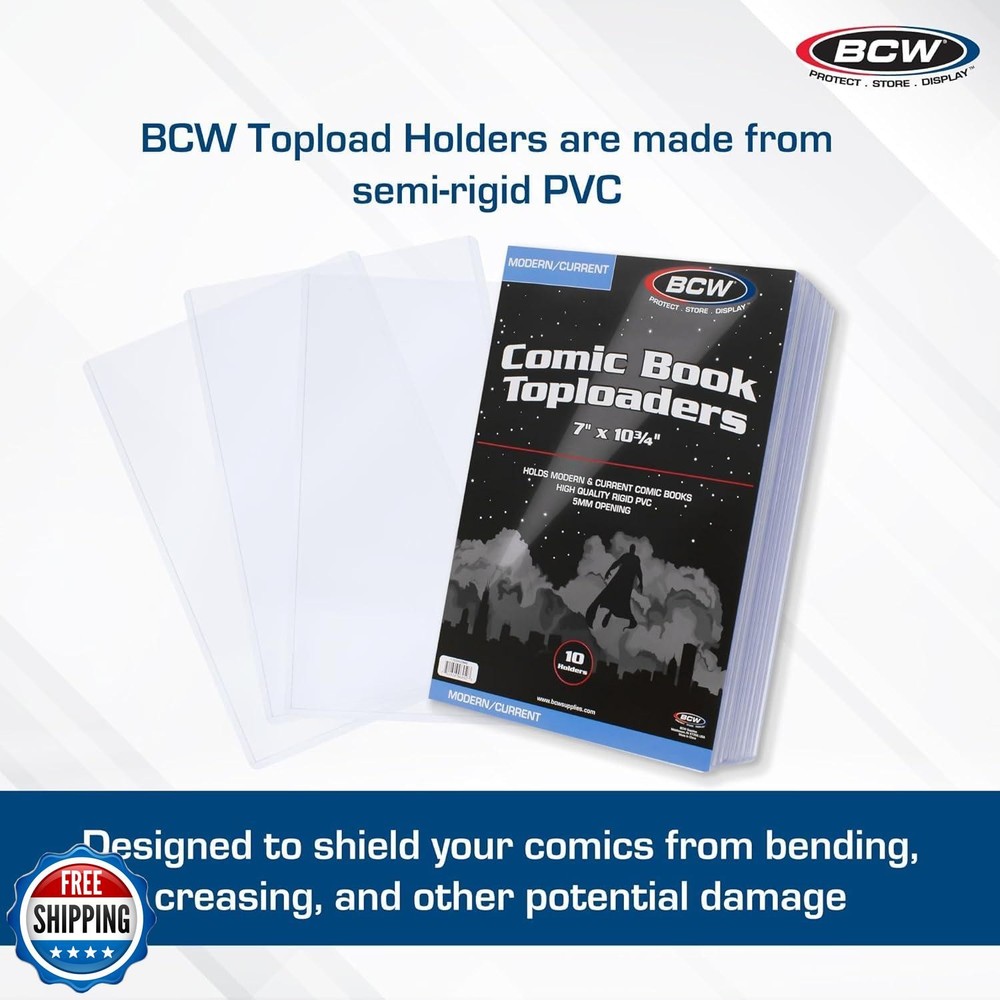 BCW Current Comic Book Top Loaders - 20 Pack | Premium PVC Holders for Modern