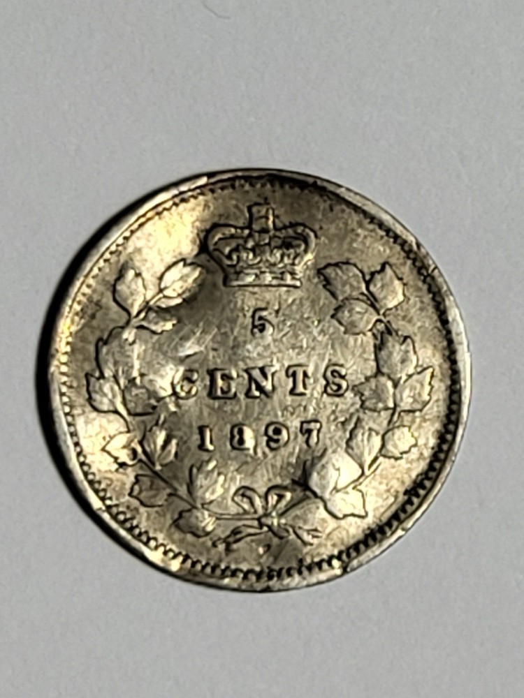 Canada 1897 VF Silver 5 cent