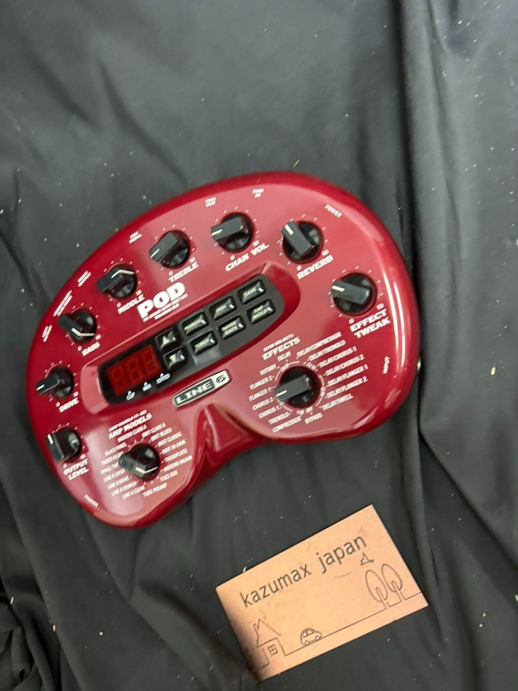 Line 6 POD 2.0 Guitar Amp Modeler Multi Effects Processor Red Tested