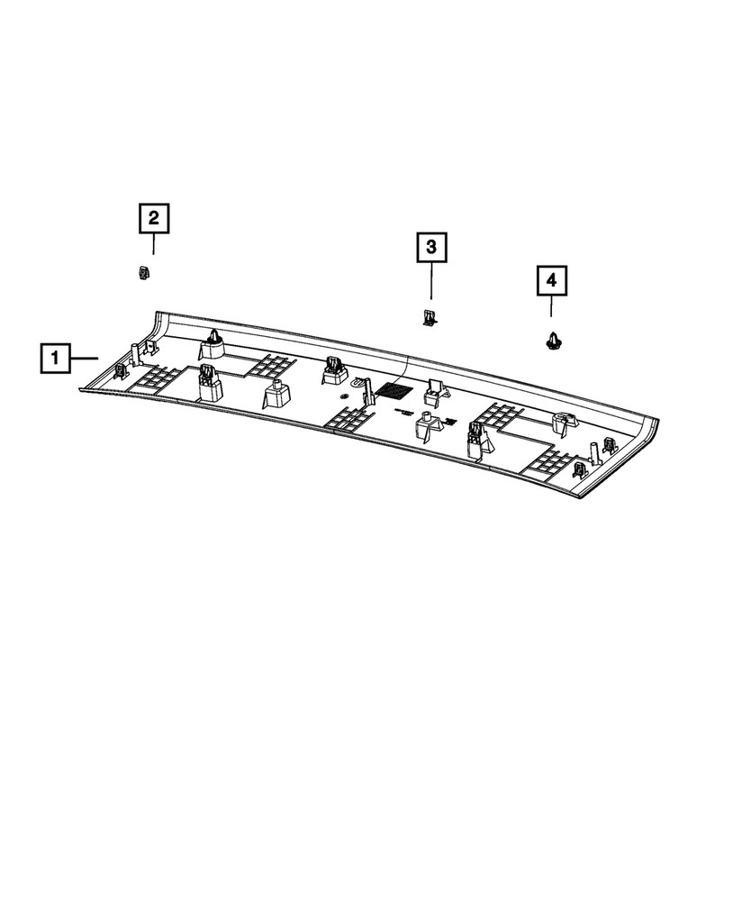 Genuine Mopar Rear Header Molding 6XP42WT3AE