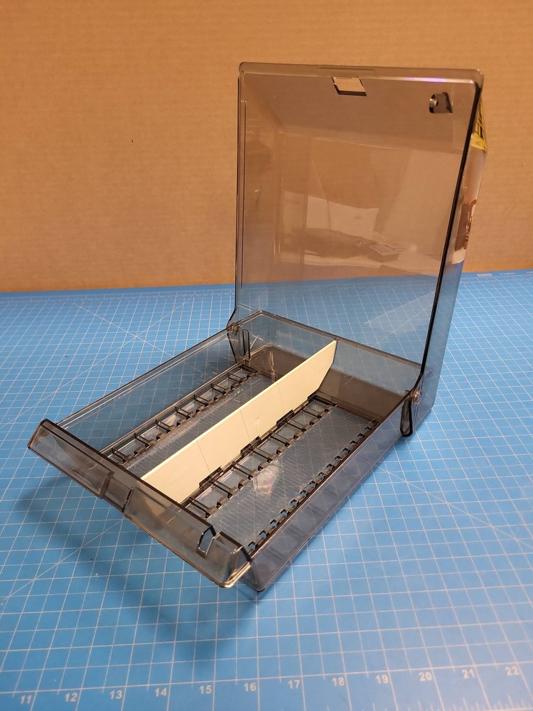 SRW Equipment Slide Box Smoked Gray Plastic Storage Organizer Container