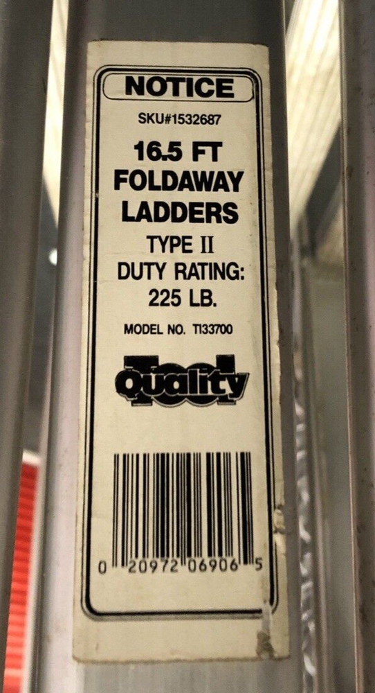 QualityTool - 16.5 ft - Foldaway Ladder type 2