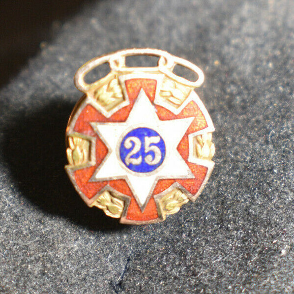 Oddfellows 25 Years Enameled Pin