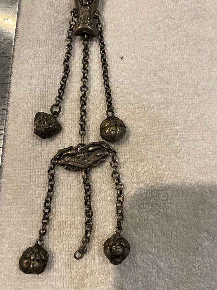 Antique Victorian Art Deco Ornate Chatelaine