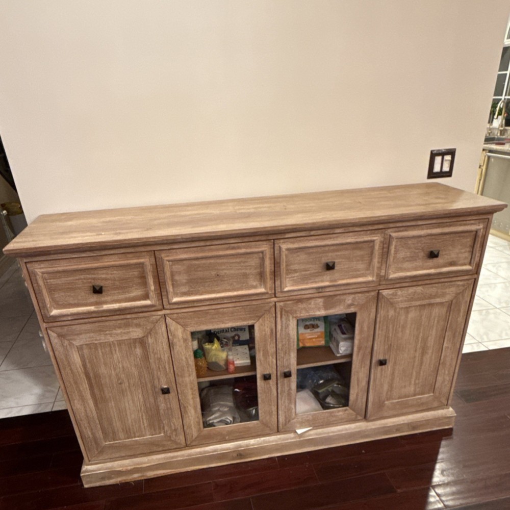 Solid Wood Sideboard / Buffet Cabinet with Drawers & Storage – 6 ft Wide