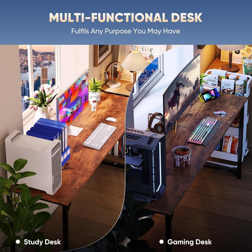 DUMOS 32 in Small Computer Desk for Home Office, Modern Study Work Table Simple