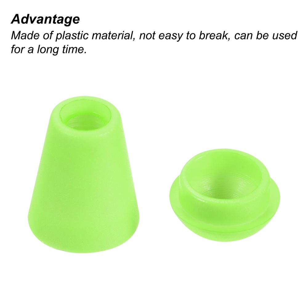 20 Pack Bell End Stopper Cord Rope Lock for Drawstring Bag Green