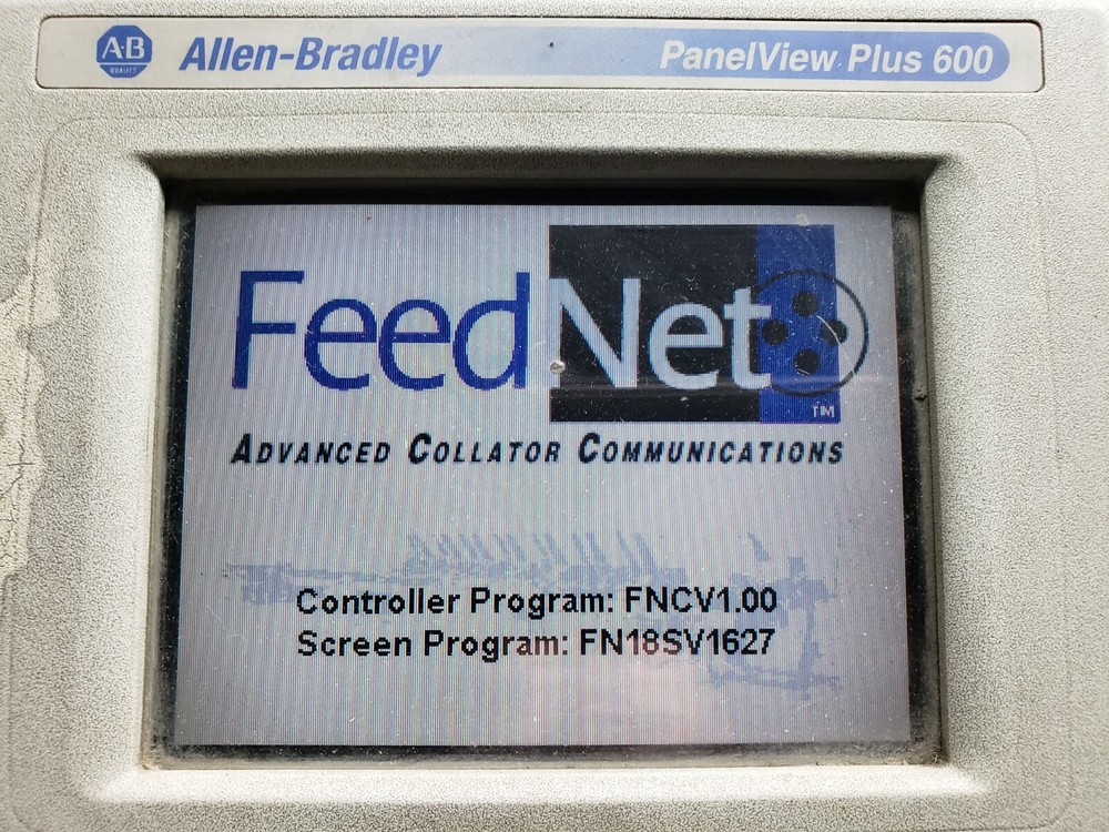 Used Streamfeeder FeedNet Collator Control System, 115vac