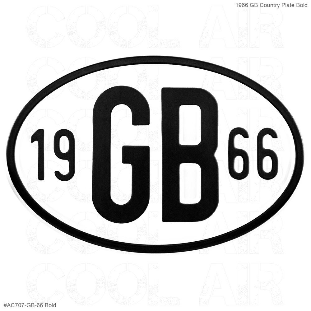 1966 GB Plate Pressed Aluminium