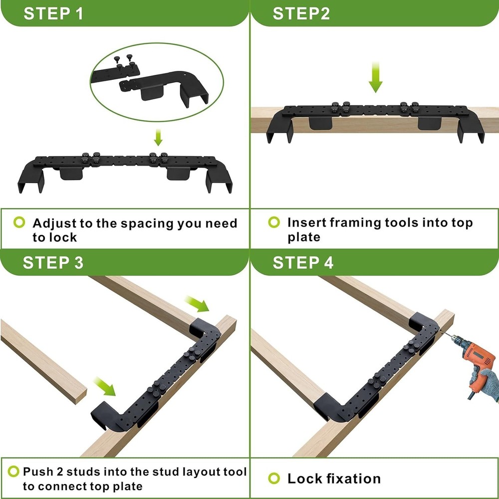 13 in 1 Framing Tools Stud Layout Tool Stud Framing Spacing Tool Precision New