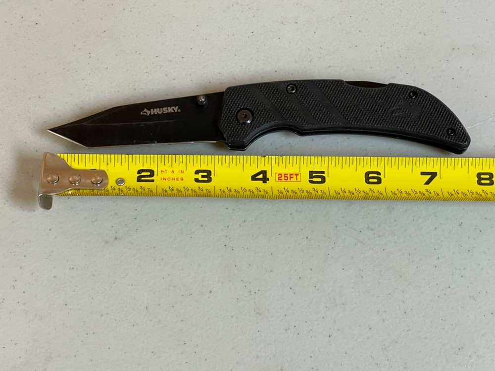 Husky Folding Pocket Knife - Tanto Blade