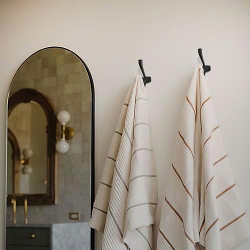 Coat Hooks - Pack Towel Hooks Robe Hooks Decorative Wall Hooks 3 Matte Black