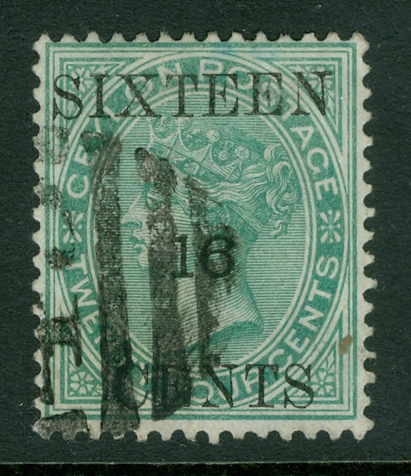 Ceylon, 16c on 24c green; full perfs. Scott #83