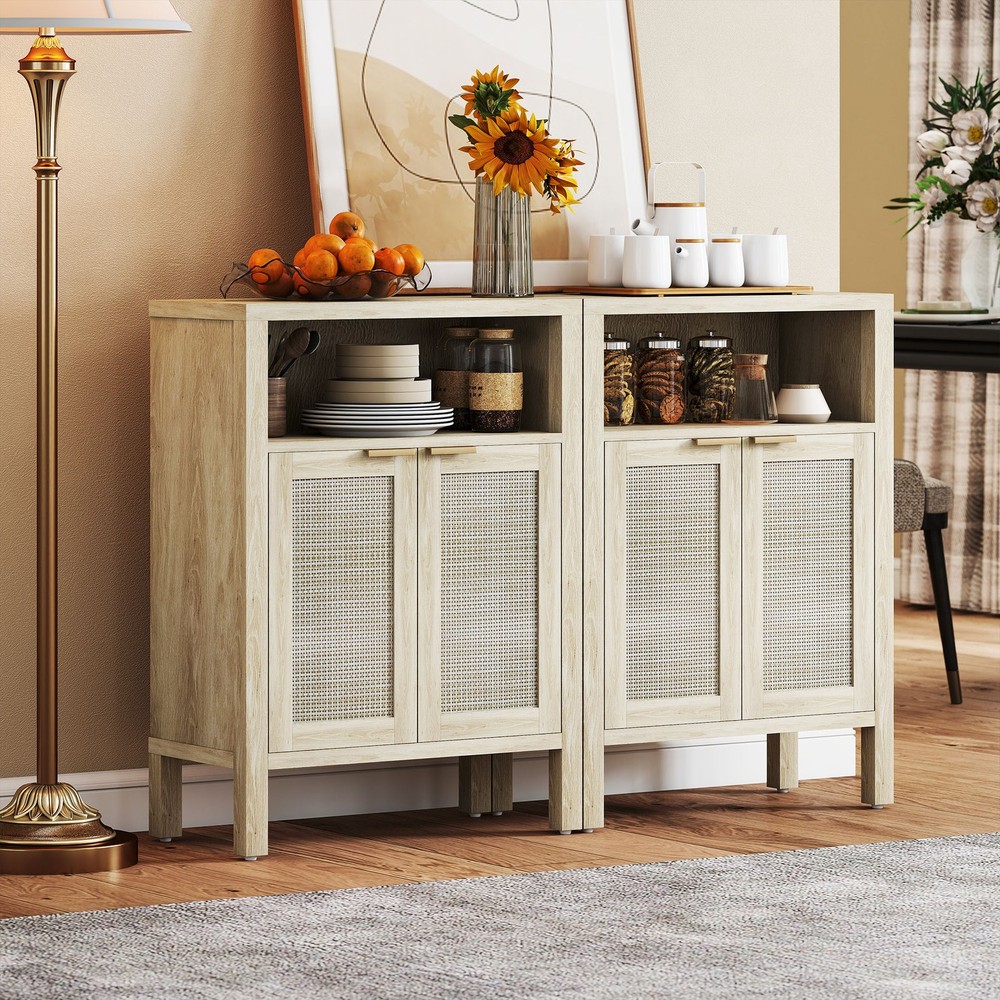 Sideboard Adjustable Three-level Shelf Setup To Fit Your Storage Needs