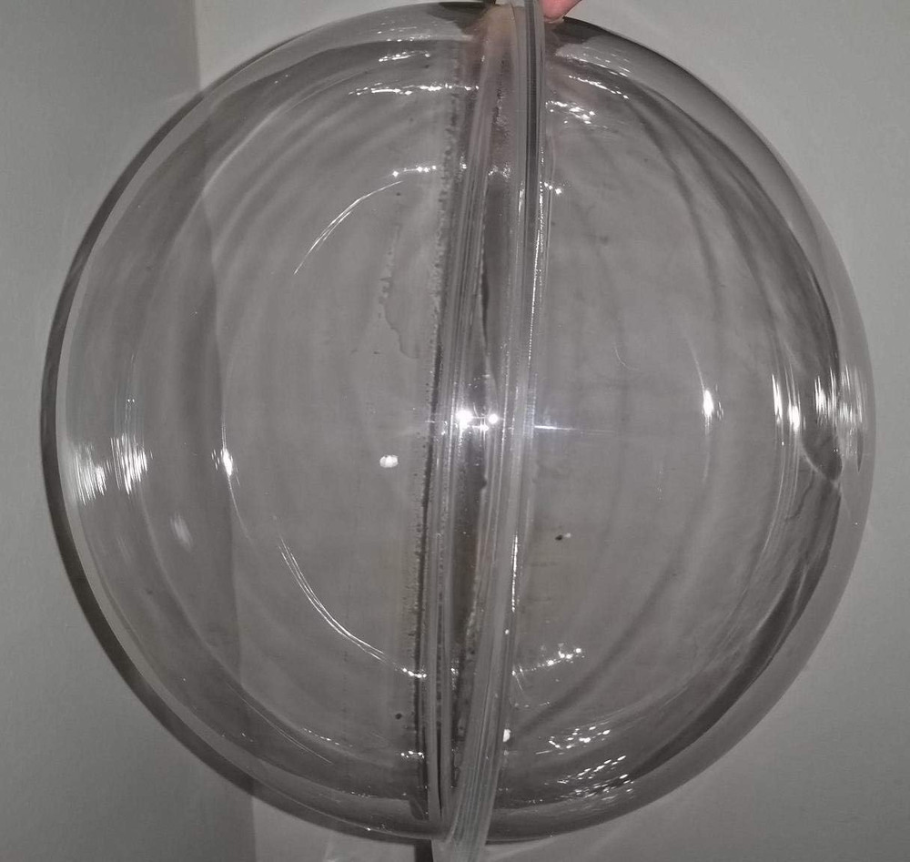 Acrylic Dome/Plastic Hemisphere - Clear - 12" Diameter, 3/4" Flange