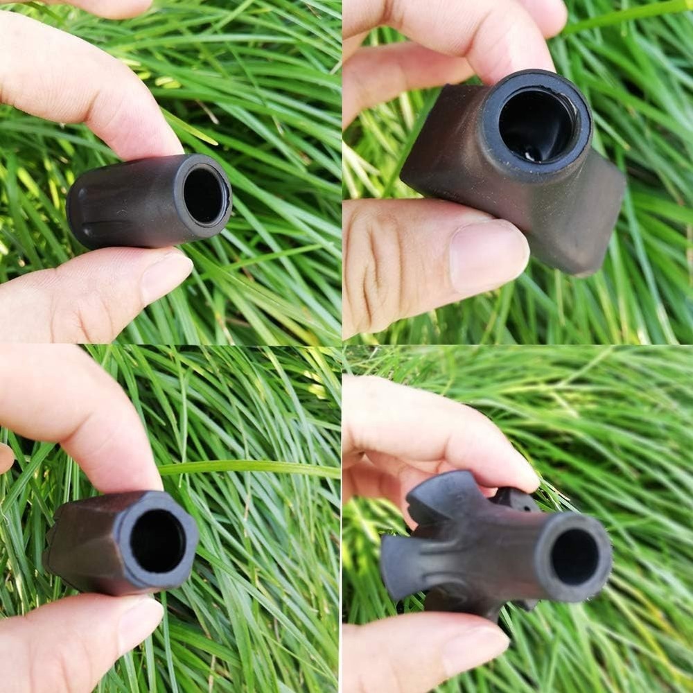 Durable Replacement Rubber Tips Set for Walking & Trekking Poles - 4 Pairs