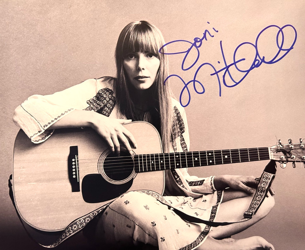 JONI MITCHELL Signed Original 8x10" Authentic Autograph w/COA Certificate