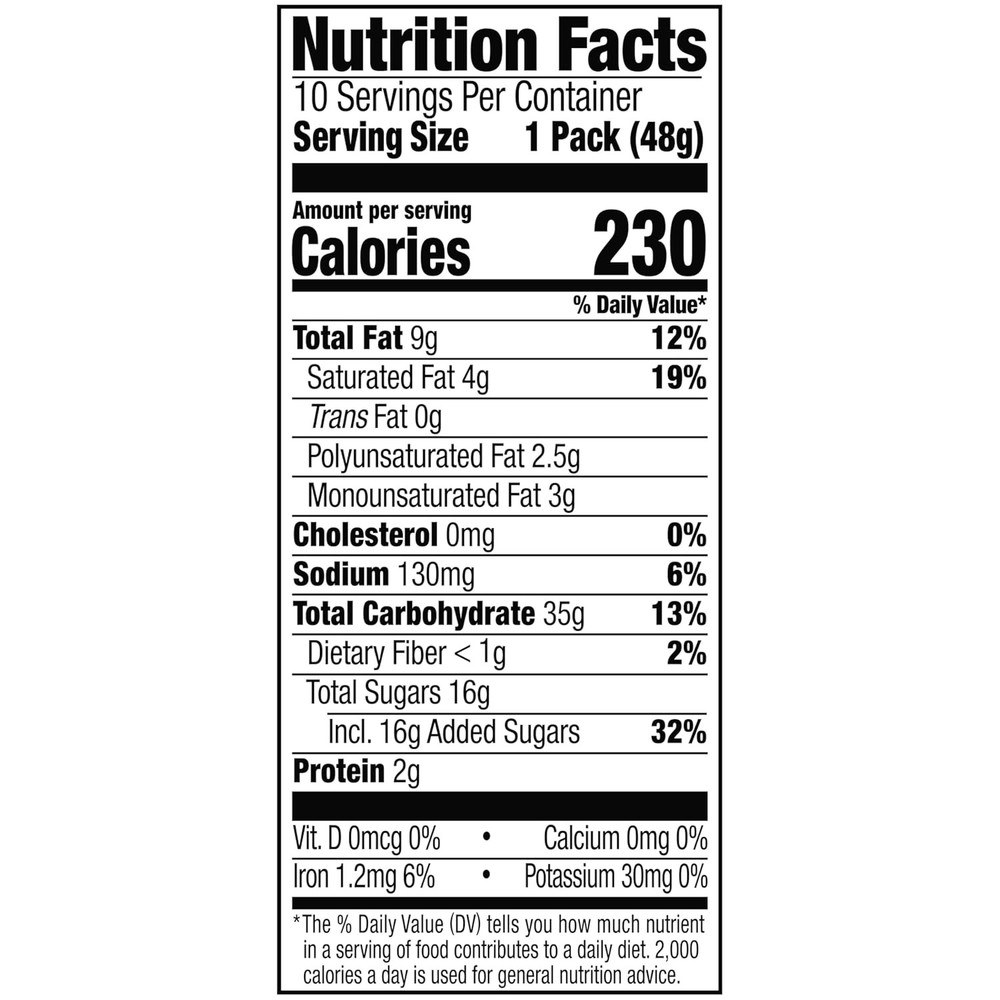 Lance Vanilla Creme Crackers 1.7 oz 10 Pack