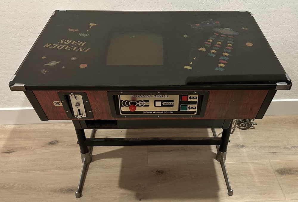 Original Table Top Arcade 1979 Invader Wars Produced By World Vending 2 Player