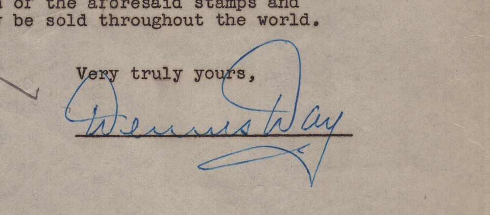 DENNIS DAY - DOCUMENT DOUBLE SIGNED
