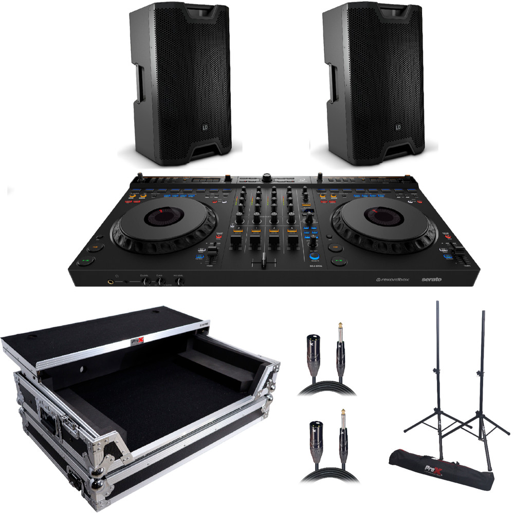 DDJ-GRV6 Controller bundle W / Flight Style Case,Loudspeaker,Tripod Stand,Cables