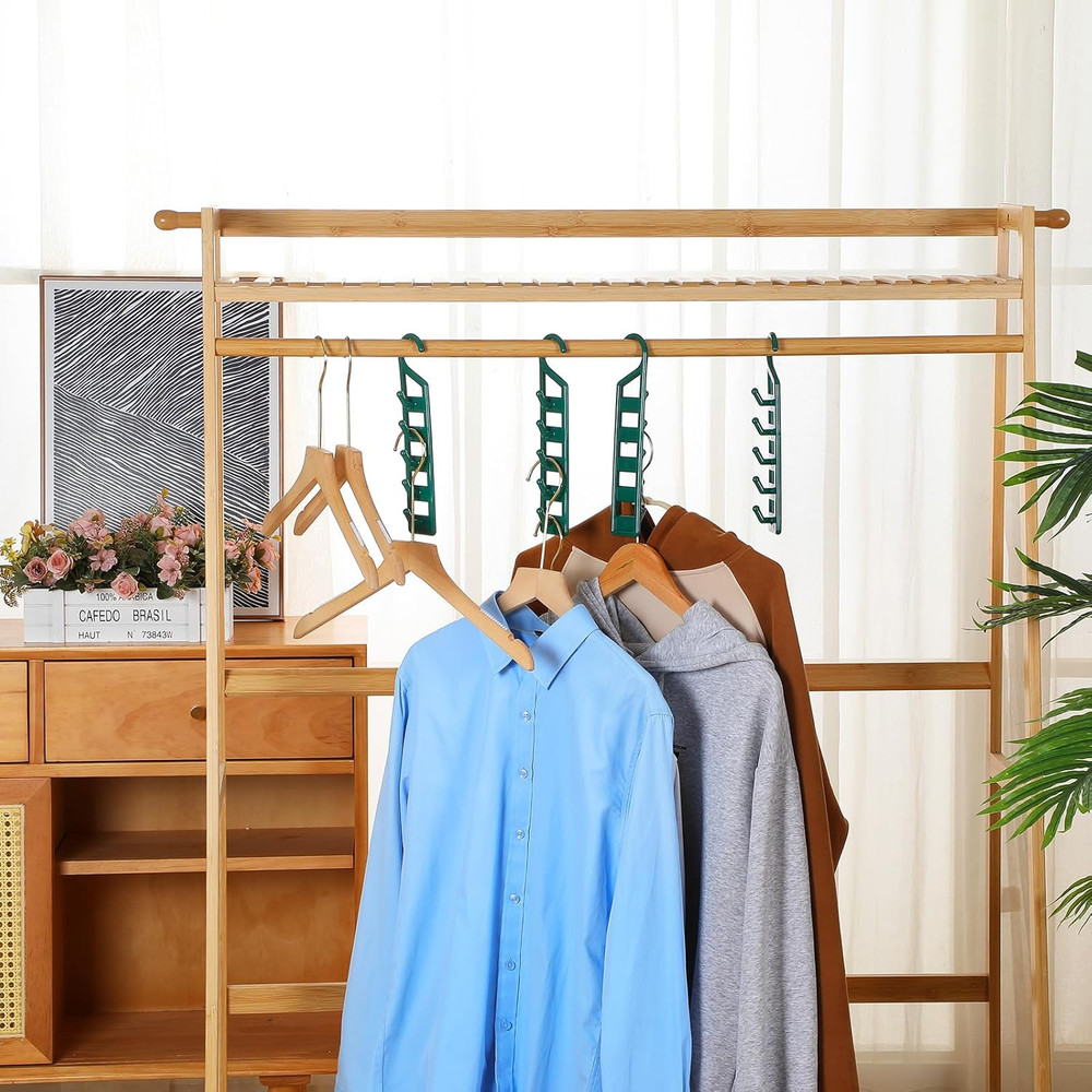 12 Pack Space Saving Hangers for Clothes Heavy Duty Plastic Organizer Multi Clos
