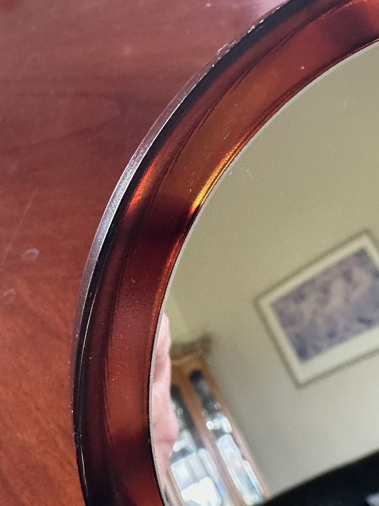 Faux Tortoiseshell Makeup Mirror Double Sided Plastic
