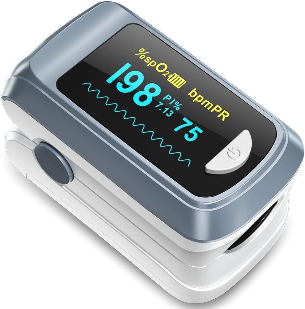 Compact & Accurate Pulse Oximeter - Easy One-Button Operation, Includes Battery