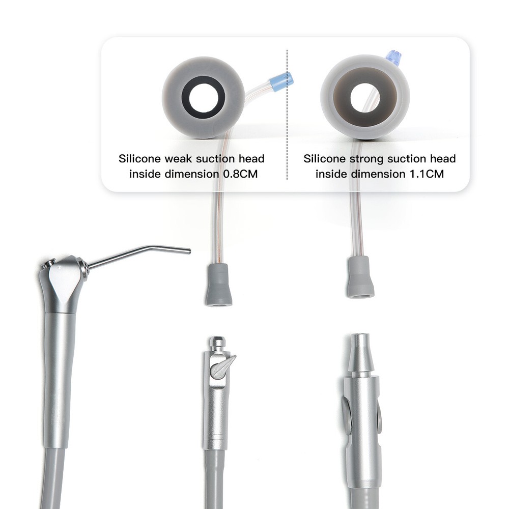 Dental Saliva Ejector Strong/Weak Suction Rubber Snap Tip Adapter Replacement
