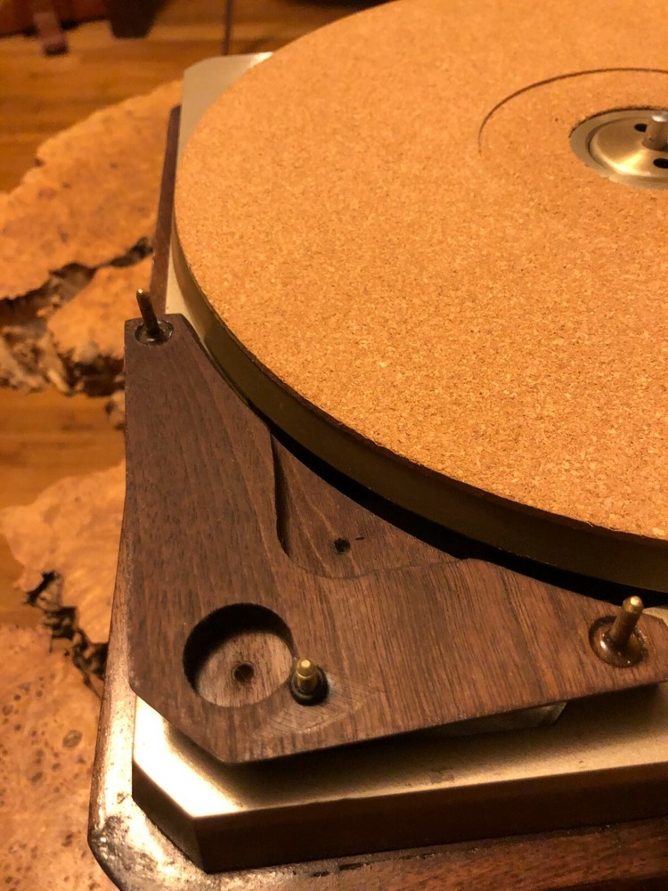 Empire 598 or 698 Turntable Motor Cover Solid Black Walnut