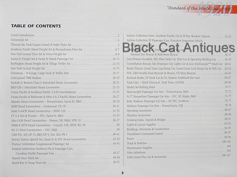 Original 2000 Lionel Centennial Model Trains & Accessories Catalog & Order Forms
