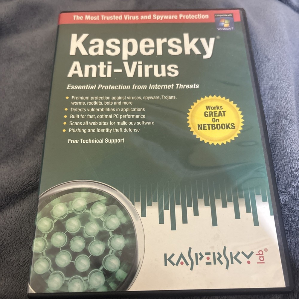 KASPERSKEY Lab Anti-Virus 2010  Protection PC Computer Security Software & Code