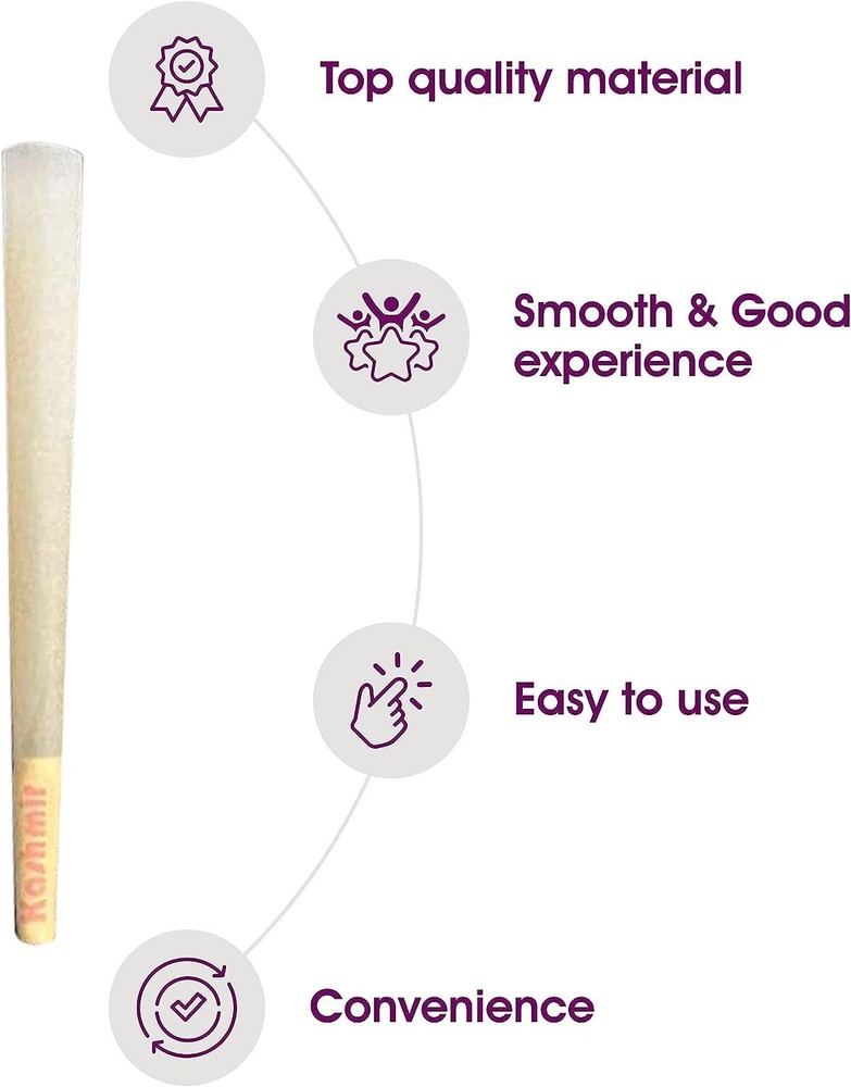 Pre Rolled Cones King Size Natural Rolling Papers 100 Count by Kashmir