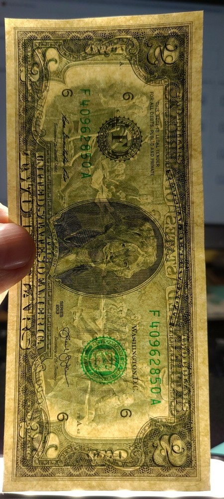 2013 $2 Error notes Shift error AU condition 1897 M2