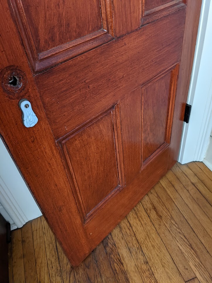 Antique Four-Panel Wood Door