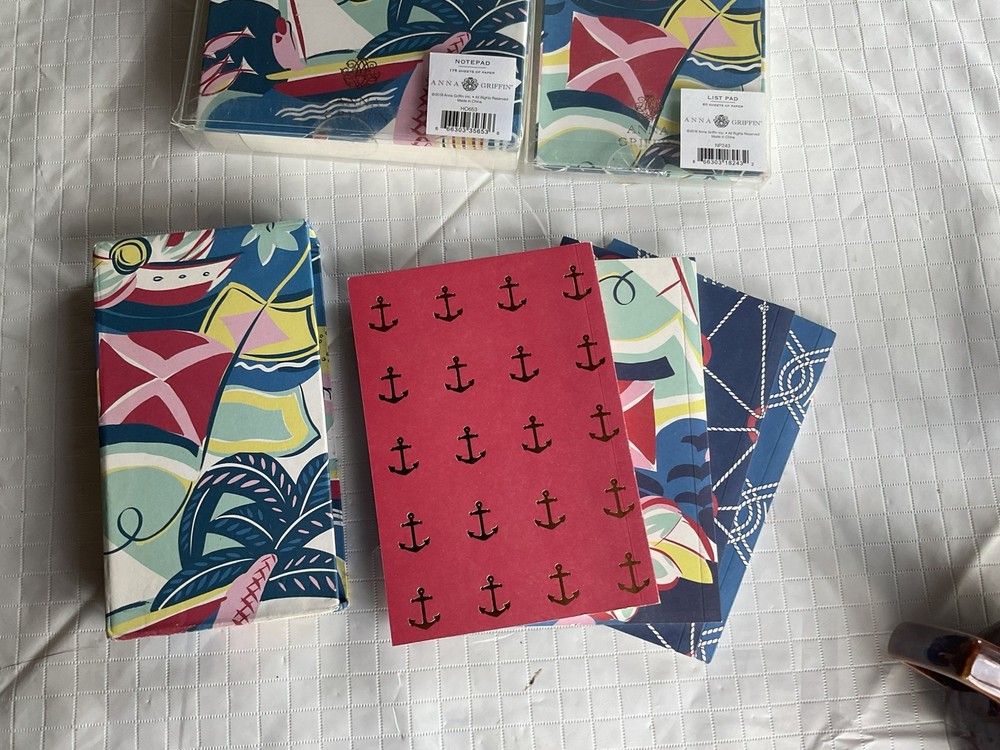 Anna Griffin Nautical Note Pad & Note Book Set⚓️⚓️⚓️