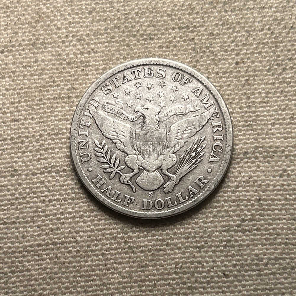 1910-s Barber Half VF ZM