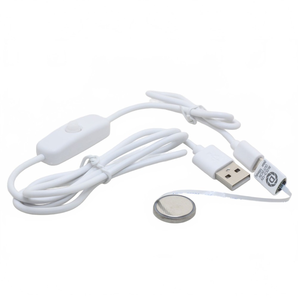 4pcs TYPE-C to CR2032 Dummy Battery Adapter Thin FFC Cable with USB Cable ON/OFF
