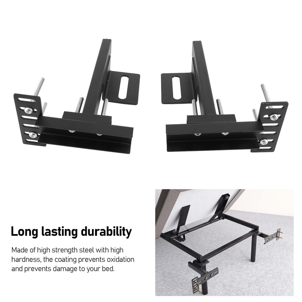 lyrlody Headboard Bracket Kit for Adjustable Bed Base Universal Black Steel H...