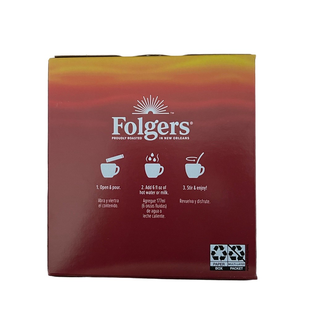 Folgers Classic Medium Roast Instant Coffee (48 Single Serve Packets Total) 2pk