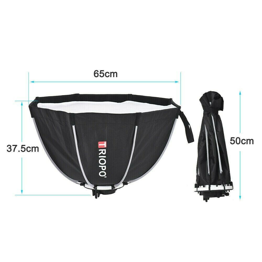 TRIOPO 65cm Octagon Softbox Handheld Foldable Softbox for Speedlite Flash Light