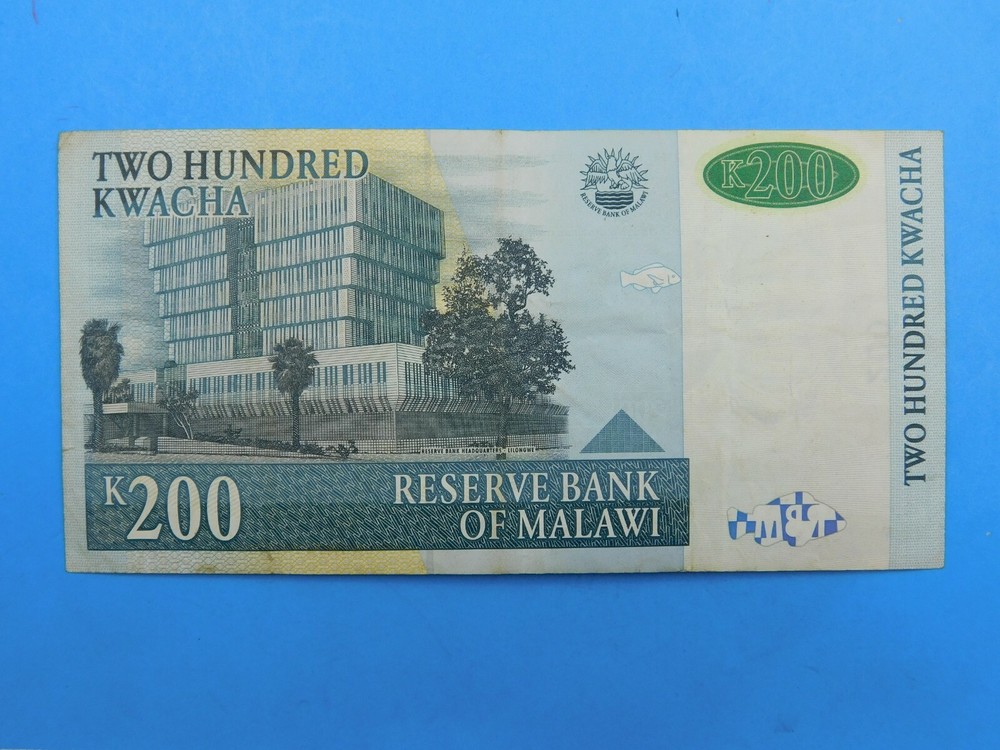 2001 Malawi 200 Kwacha Currency Note