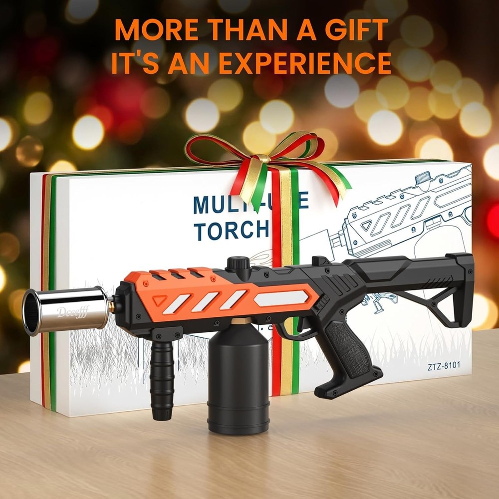Powerful Propane Torch Gun, Adjustable Flame Thrower Gun, Kitchen Torch with ...