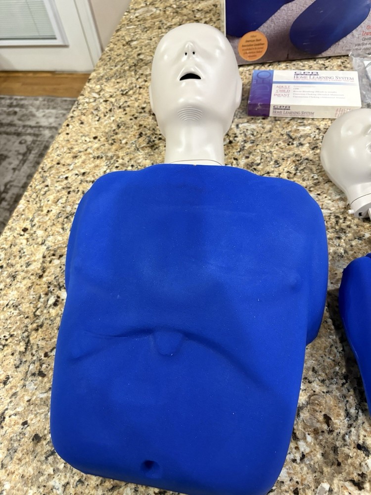 CPR Training Home Learning System - BLUE Open box 2 Manikins Adult Infant