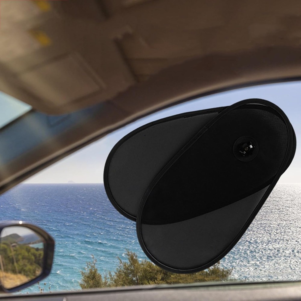 2pcs Adjustable Car Side Window Sun Shade Rotatable Baby Windshield Sun Visor US