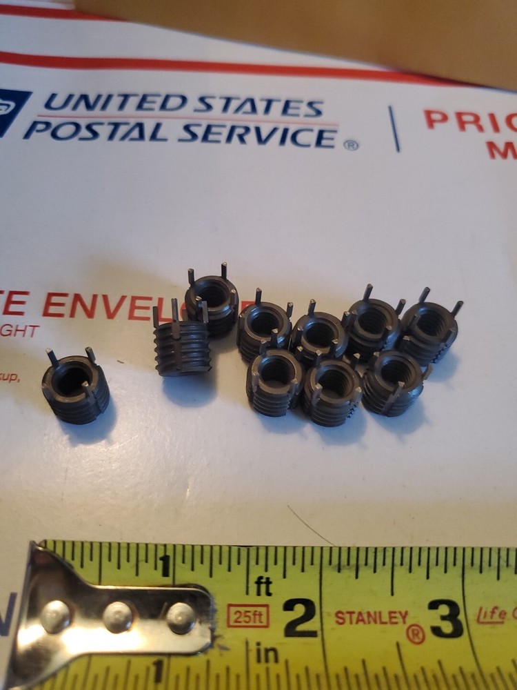 (10) Thread Locking Inserts 5/16-18 Internal Thread, 1/2-13 External Thread, S3
