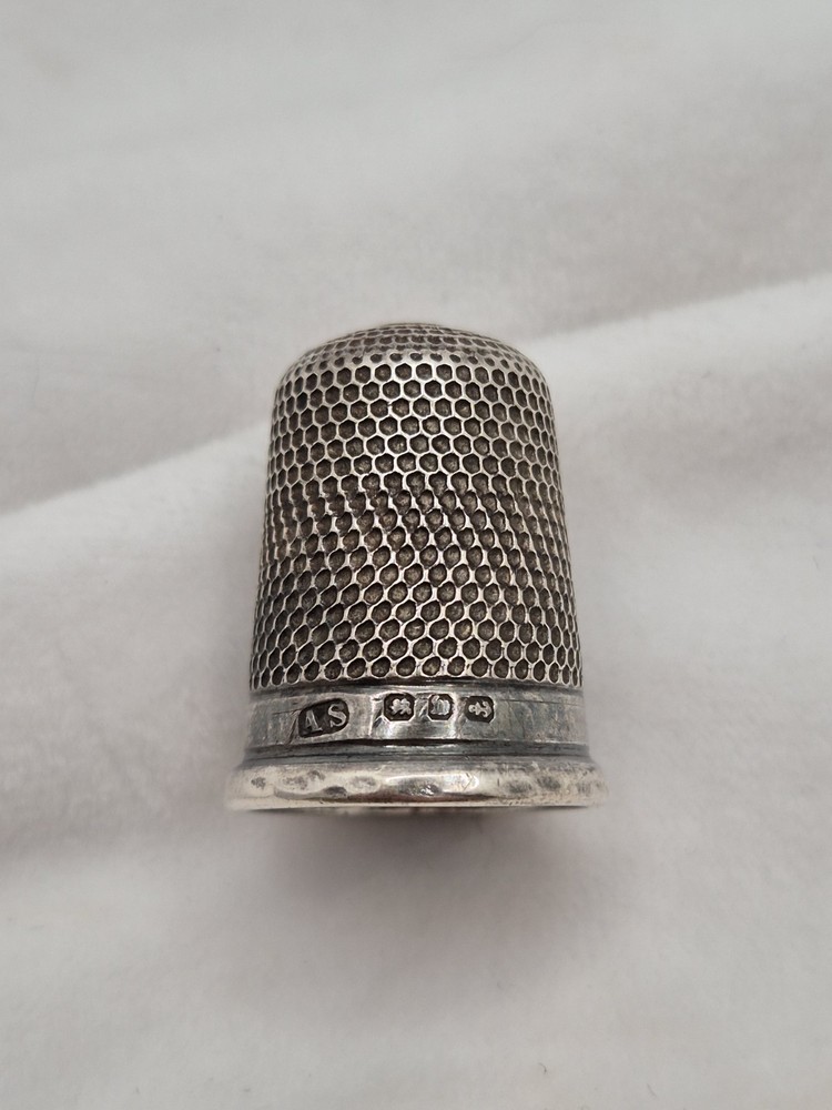 Antique Sterling Silver Thimble Birmingham 1902 Hallmarked Sewing
