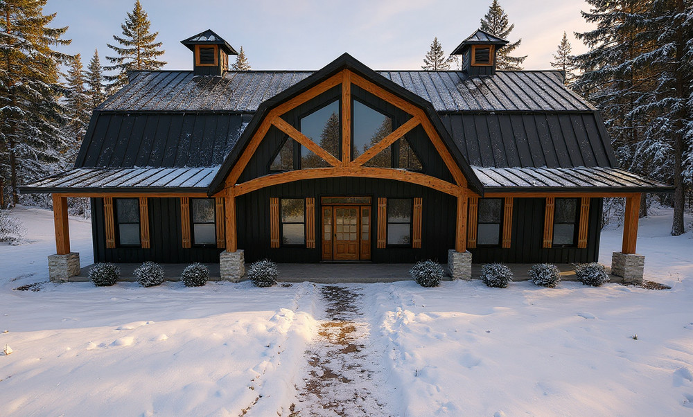 2400 Sqft Modern Barndominium 4bd/2.5ba - Construction Plans - PDF