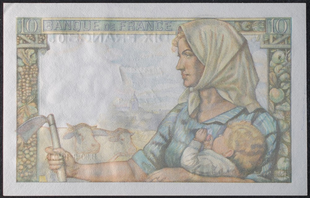 France P99f 10 Francs Consecutive Pair AU